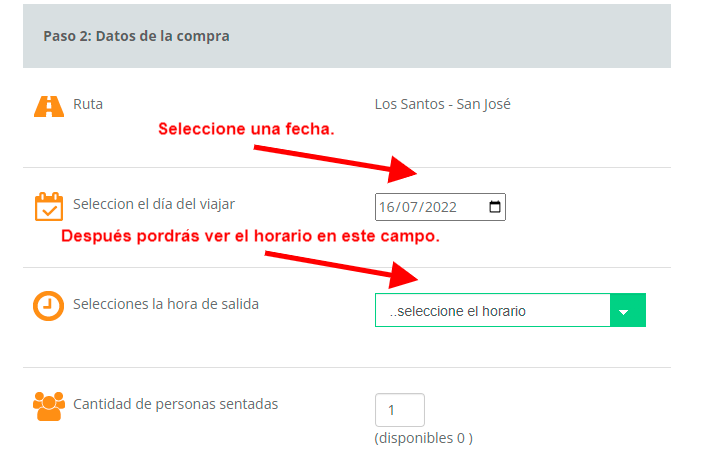 Consultar horarios de buses en MUSOC